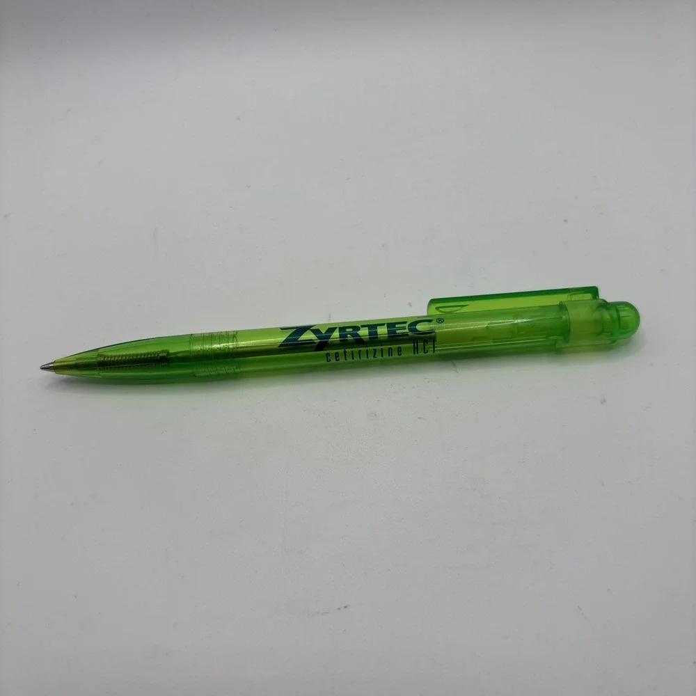 Twister‎ Trans GT Ball Pen Promotional ZYRTEC Cetirizine Marketing Promo Green